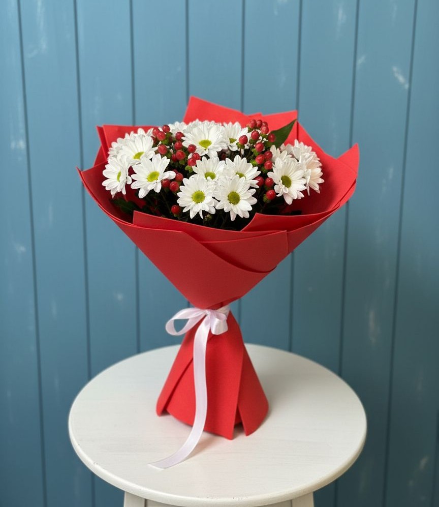 Букет цветов из: Хризантемы в Волхове