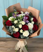 Букет цветов из:  Розы и Альстромерии #REPLACE_PRED# Волхове
