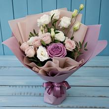 Букет цветов из:  Розы и Лизиантусы #REPLACE_PRED# Волхове