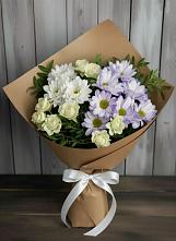 Букет цветов из:  Хризантемы и Розы в Волхове