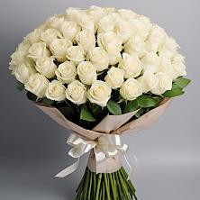 Букет 101 беля роза Белоснежка в Волхове
