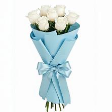 Букет 7 белых роз Проуд в Волхове