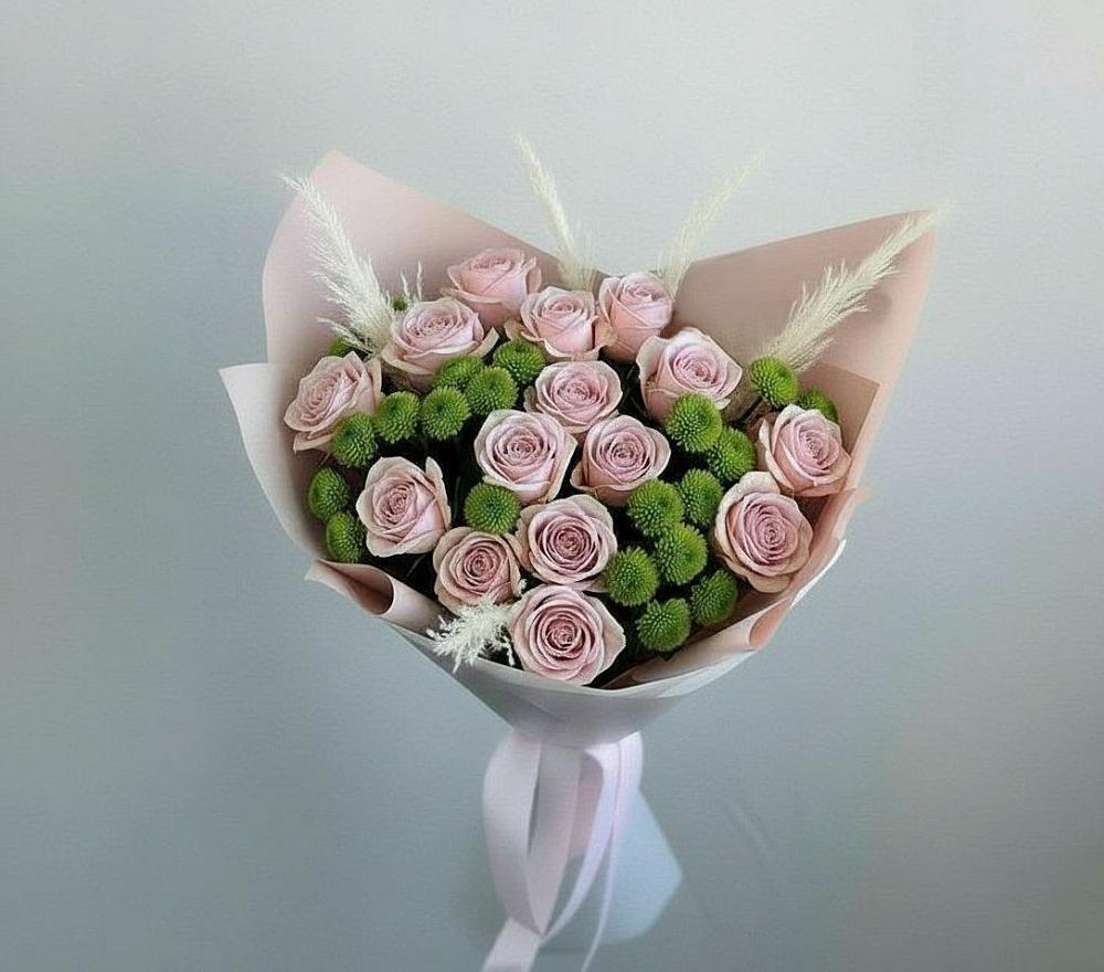 Букет цветов из: Розы и Хризантемы в Волхове