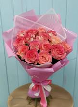 Букет 15 Розовых роз Равель #REPLACE_PRED# Волхове